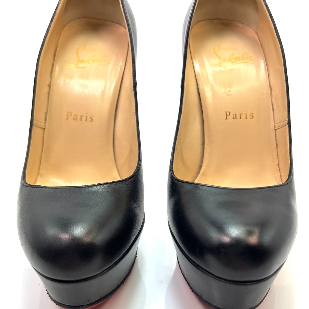 🔥🌹SUMMER SALE☀️📛NO OFFERS🔆Christian Louboutin Bianca 140 Black Pumps 37 - Picture 3 of 9